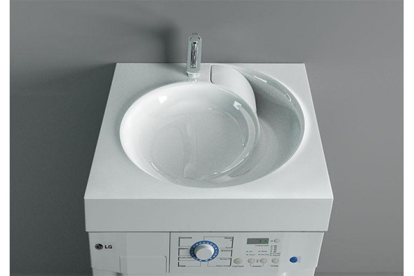 Раковина над стиральной машиной Stella Polar Киото 60x60 с кронштейнами, квадратная, цвет белый