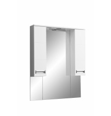 Зеркальный шкаф Stella Polar Фиора 80/C подвесной, с подсветкой, белый, с полками