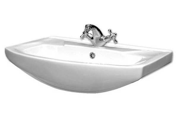 Тумба с раковиной Stella Polar Фантазия 65 напольная, белая в современном стиле