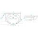 Тумба с раковиной Stella Polar Волна 75-8 напольная, белая  в современном стиле