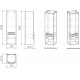 Пенал Stella Polar Ундина 35, белый-бунратти, подвесной