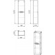 Шкаф-пенал Stella Polar Кэтрин 35, подвесной, универсальный, белый в современном стиле