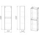 Шкаф-пенал Stella Polar Корделия 35 см, подвесной, корпус белый, фасад серый, , глянцевый