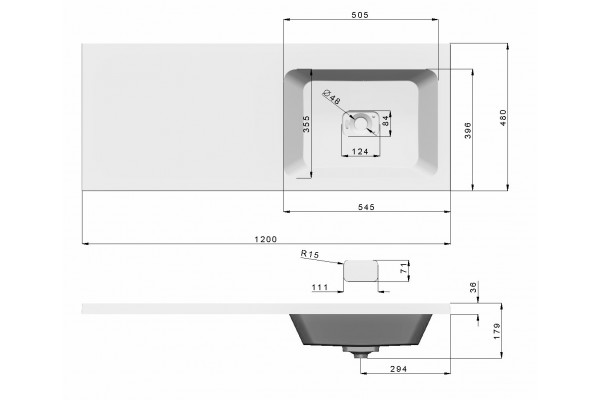 Тумба с раковиной Stella Polar Корделия 60 см, напольная, 2 ящика, белая, правая в современном стиле