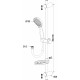 Душевой гарнитур Swedbe Harmony 5010 хром, штанга 70 см, шланг 175 см