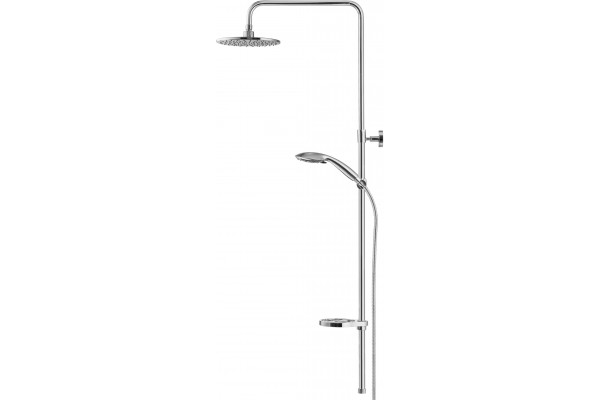 Душевая стойка Swedbe Calypso 5072 хром, штанга 159 см, шланг металлический 150 см