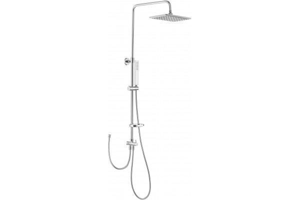 Душевая стойка Swedbe Calypso 5071 хром, штанга 118 см, шланг металлический 150 см