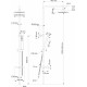 Душевая стойка Swedbe Calypso 5066 хром, штанга 116.5 см, шланг металлический 150 см