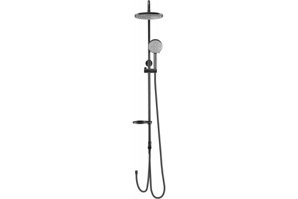 Душевая стойка Swedbe Harmony 5102B цвет черный, штанга 113.8 см, шланг пластиковый 175 см