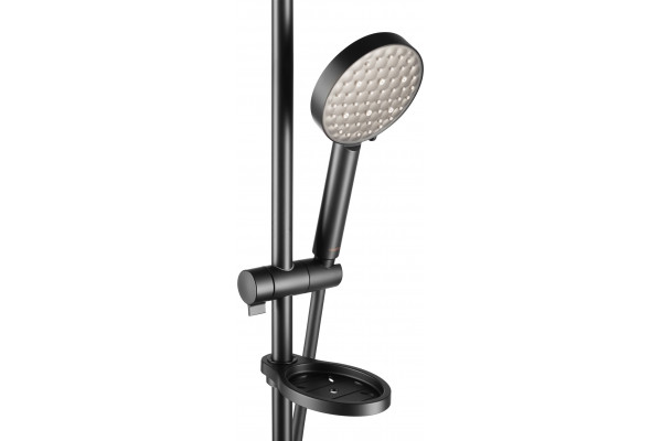 Душевая стойка Swedbe Harmony 5102B цвет черный, штанга 113.8 см, шланг пластиковый 175 см