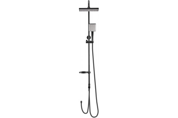 Душевая стойка Swedbe Hermes 5103B цвет черный, штанга 114.5 см, шланг пластиковый 175 см