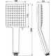 Душевая лейка Swedbe Hermes 5120B цвет черный, штанга 25.6 см, 6 режимов