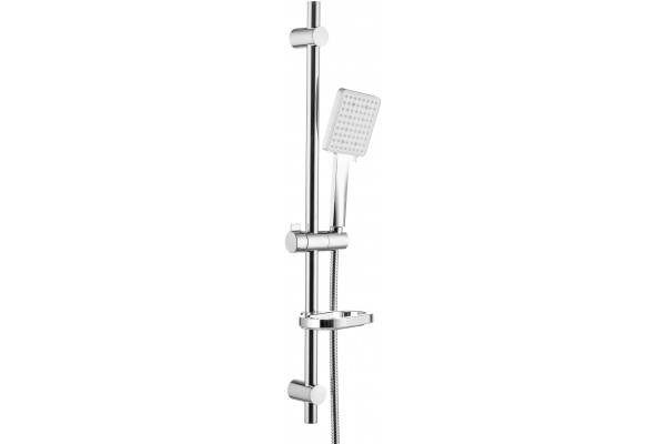 Душевой гарнитур Swedbe Calypso 5084 хром, штанга 75 см, шланг металлический 175 см
