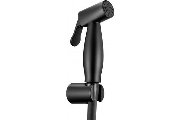 Гигиенический душ Swedbe Calypso 5023B черный матовый штанга 13.5 см, шланг пластиковый 120 см