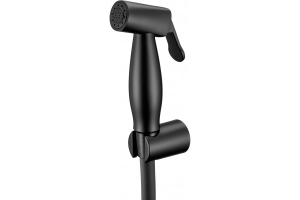 Гигиенический душ Swedbe Calypso 5023B черный матовый штанга 13.5 см, шланг пластиковый 120 см