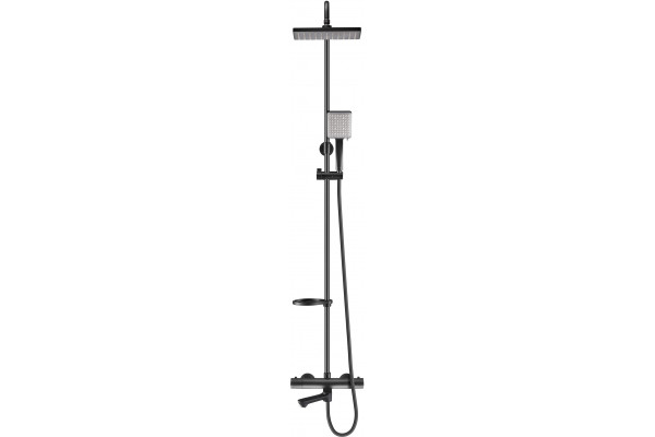 Душевая стойка Swedbe Hermes 5117B цвет черный, штанга 169 см, шланг пластиковый 150 см