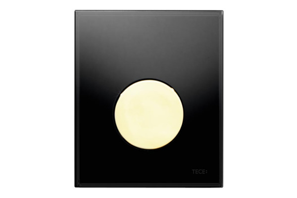 TECEloop Urinal  стекло черное клав. золотая. 9242658