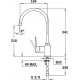 Смеситель TEKA SP 55995020T топаз бежевый однорычажный, высота излива 21.8 см