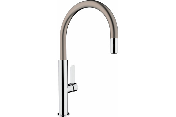 Смеситель TEKA Kitchen FOT 995 TITANIUM для кухонной мойки однорычажный, высота излива 24.3 см