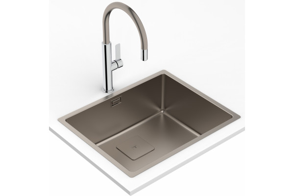 Смеситель TEKA Kitchen FOT 995 TITANIUM для кухонной мойки однорычажный, высота излива 24.3 см