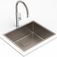 Смеситель TEKA Kitchen FOT 995 TITANIUM для кухонной мойки однорычажный, высота излива 24.3 см