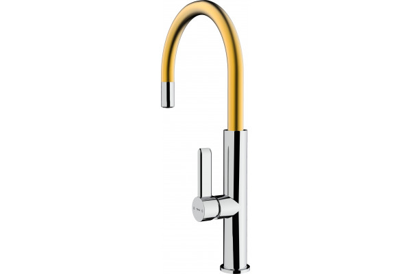 Смеситель TEKA Kitchen FOT 995 BRASS для кухонной мойки однорычажный, высота излива 24.3 см