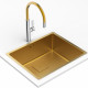 Смеситель TEKA Kitchen FOT 995 BRASS для кухонной мойки однорычажный, высота излива 24.3 см