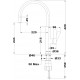 Смеситель TEKA Kitchen FOT 995 BLACK для кухонной мойки однорычажный, высота излива 24.3 см