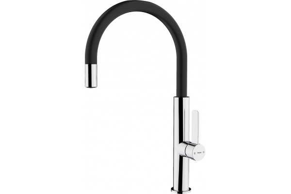 Смеситель TEKA Kitchen FOT 995 BLACK для кухонной мойки однорычажный, высота излива 24.3 см