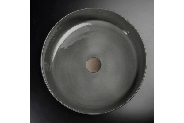 Terzofoco 0209 TNGR Раковина ABACO NERO GREY для установки на столешницу, размер 420*115 мм, цвет nero/grey