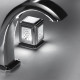 THG METROPOLIS CRISTAL CLAIR Смеситель для раковины на 3 отверстия ручки с подсветкой с донным клапаном цвет хром A2A-A02-151LED