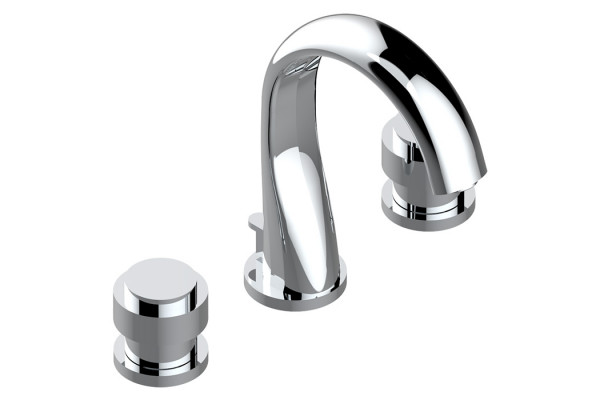 THG DIPLOMATE SMOOTH RINGS Смеситель для раковины на 3 отверстия с донным клапаном цвет хром U4A-A02-151