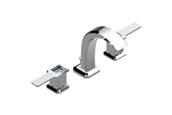 THG METROPOLIS CRISTAL CLAIR A MANETTES Смеситель для раковины на 3 отверстия с донным клапаном цвет хром A2B-A02-151