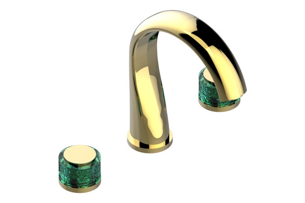 THG ISLAND Смеситель для ванны на 3 отверстия без ручного душа цвет Soft gold U5B-F30-25SG