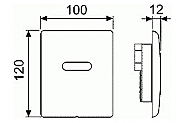 Кнопка смыва Tece Planus Urinal 6 V-Batterie хром сенсорная
