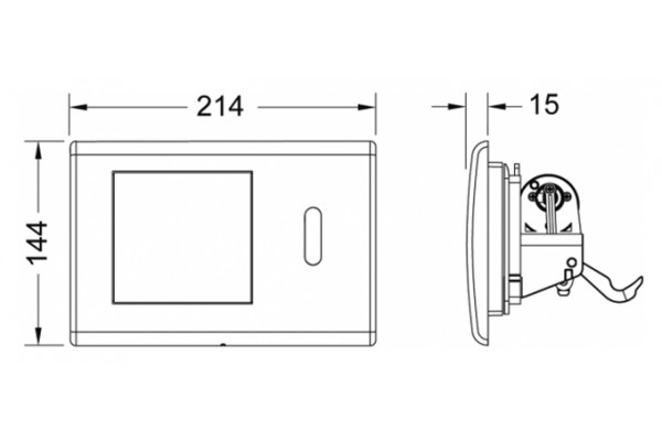 Кнопка смыва Tece Planus 6 V-Batterie белая