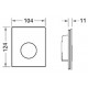 Кнопка смыва Tece Loop Urinal зеленое стекло, кнопка хром, механическая