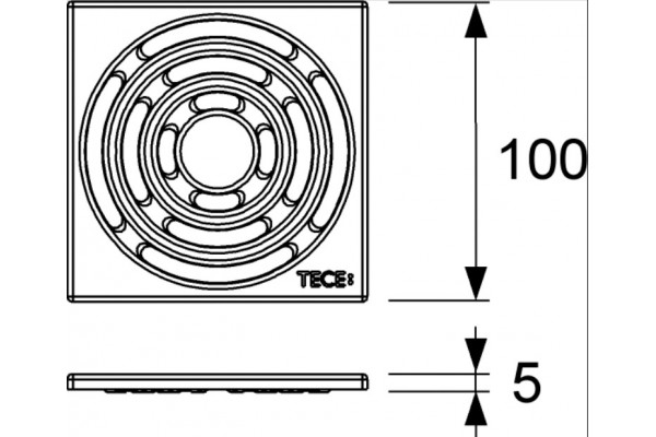 Душевой трап TECE TECEdrainpoint S KDP-S110 с сифоном в комплекте, хром, в пол около стены