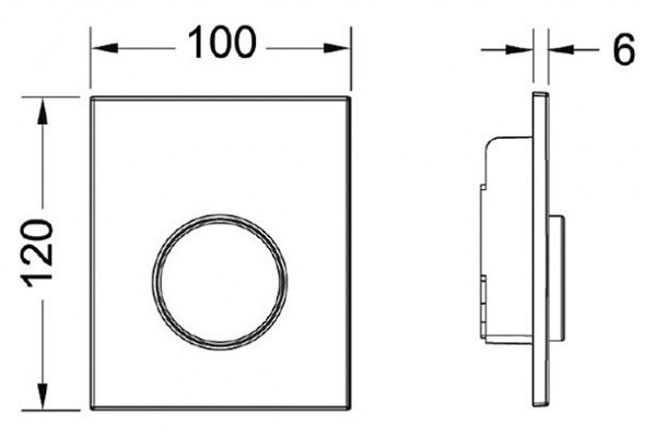 Кнопка смыва Tece Loop Urinal белая механическая