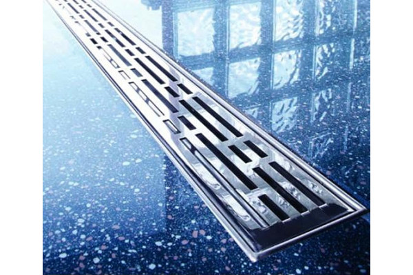 Душевой лоток Tece TECEdrainline 90 см с решеткой и сифоном, хром, в пол около стены