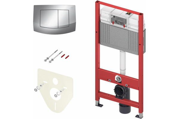 Система инсталляции для унитазов Tece Tecebase kit 9400405 4 в 1 с кнопкой смыва, 50x16x112 см,  в современном стиле