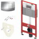 Система инсталляции для унитазов Tece Tecebase kit 9400405 4 в 1 с кнопкой смыва, 50x16x112 см,  в современном стиле