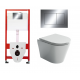 Комплект 3 в 1 инсталляция Tece Now 9400412 + Подвесной унитаз Ceramica Nova Forma CN3011 с кнопкой смыва, в стиле hi-tech в стиле hi-tech