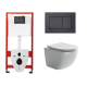 Комплект 3 в 1 инсталляция Tece Base K440407 + Подвесной унитаз Ceramica Nova Forma CN3009 с кнопкой смыва, в стиле hi-tech в стиле hi-tech