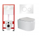 Комплект 3 в 1 инсталляция Tece Loop K440920 + Подвесной унитаз Ceramica Nova Moments CN3003 с кнопкой смыва, в стиле hi-tech в стиле hi-tech