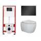 Комплект 3 в 1 инсталляция Tece Base K440925 + Подвесной унитаз Ceramica Nova Play CN3001 с кнопкой смыва, в стиле hi-tech в стиле hi-tech