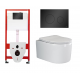 Комплект 3 в 1 инсталляция Tece Base K440925 + Подвесной унитаз Ceramica Nova Moments CN3003 с кнопкой смыва, в стиле hi-tech в стиле hi-tech