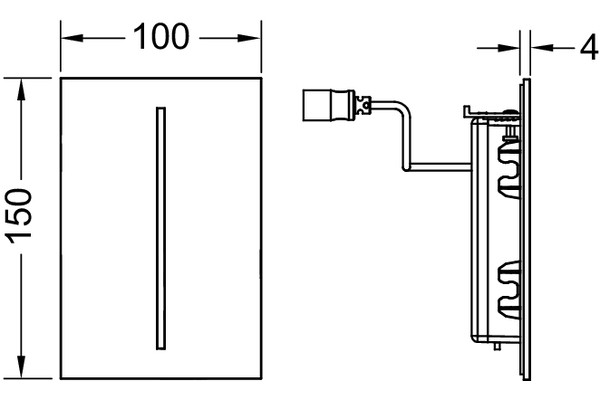 Кнопка смыва TECE filo urinal 9242054 230 V хром сенсорная