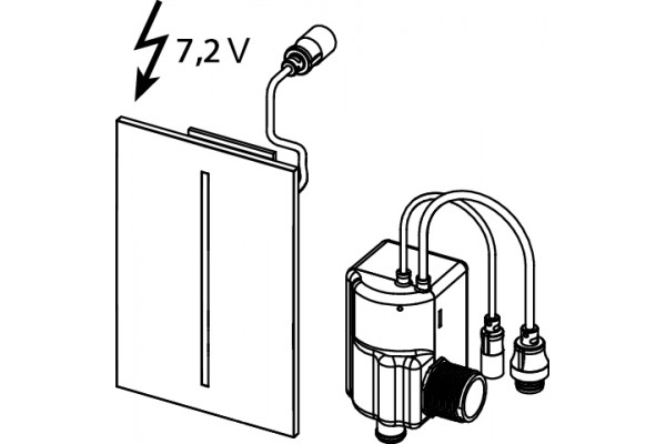 Кнопка смыва TECE filo urinal 9242051 7,2 V белая, сенсорная