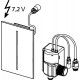 Кнопка смыва TECE filo urinal 9242051 7,2 V белая, сенсорная